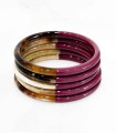 Bracelet coloré 4075C en corne véritable