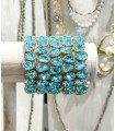 Bracelet en cristal K9 de haute qualité - Turquoise - Forme goutte