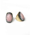 Bague Druzy - Quartz rose