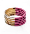 Bracelet coloré 7648C en corne véritable