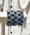 Bracelet en cristal K9 de haute qualité - Duo de bleu - Forme goutte