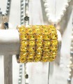 Bracelet en cristal K9 de haute qualité - Jaune - Forme rectangle