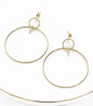 Boucles d'oreilles cercles et zircon - Acier inoxydable 316L