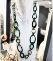 Collier sautoir acrylique - Vert