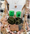 Boucles d'oreilles acrylique - Vert