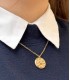 Collier - doré - médaillon - Actuel Diffusion - grossiste - promo - petit prix