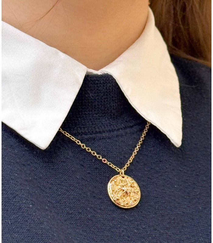 Collier - doré - médaillon - Actuel Diffusion - grossiste - promo - petit prix