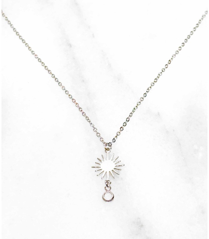 Collier - laiton - étoile - soleil - diamant - strass - grossiste - promo - petit prix