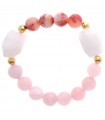 Bracelet Perles Pierres Naturelles Rose et Corail