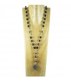 Collier Sautoir Pendentif Olivettes  - Noir