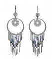 Boucles d'oreilles pluie d'étoiles et miyuki bleues