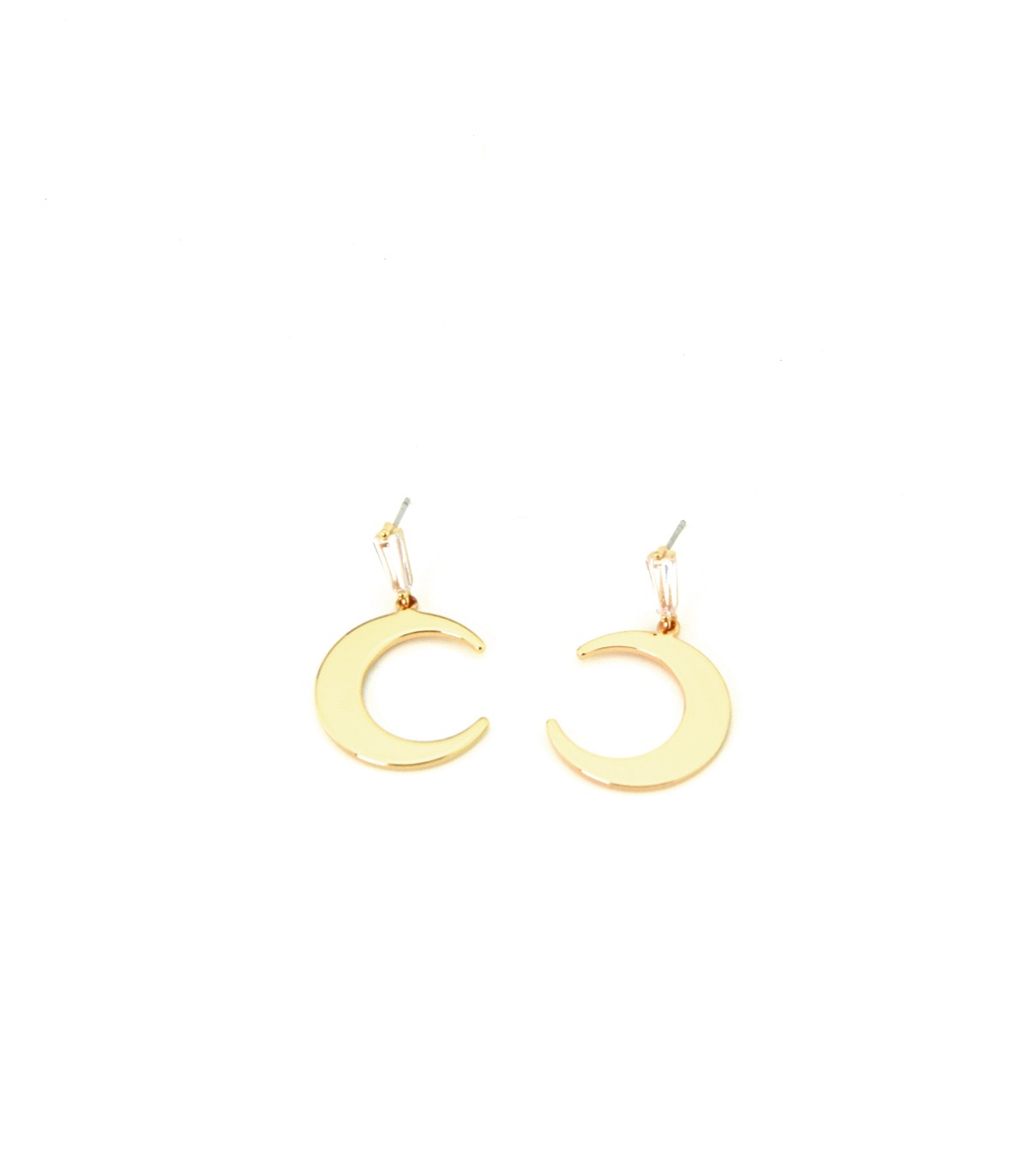 Boucles d'oreilles lune pendante