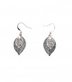 Boucles d'oreilles pendantes avec feuilles