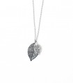 Collier fin avec pendentifs feuilles